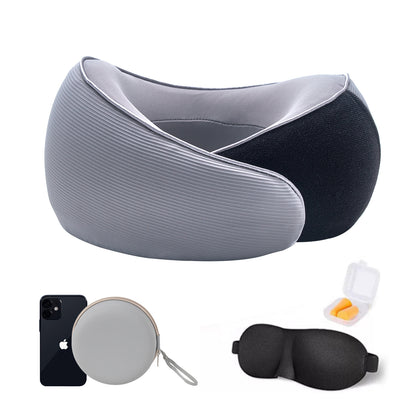 Memory Foam Neck Pillow with Ice Silk Cover