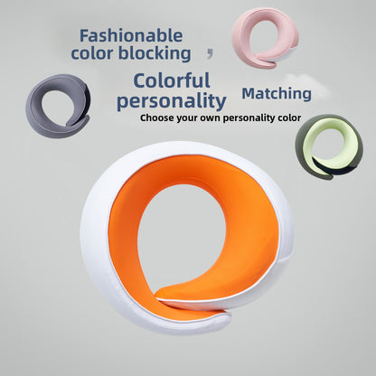 Memory Foam Neck Pillow with Ice Silk Cover