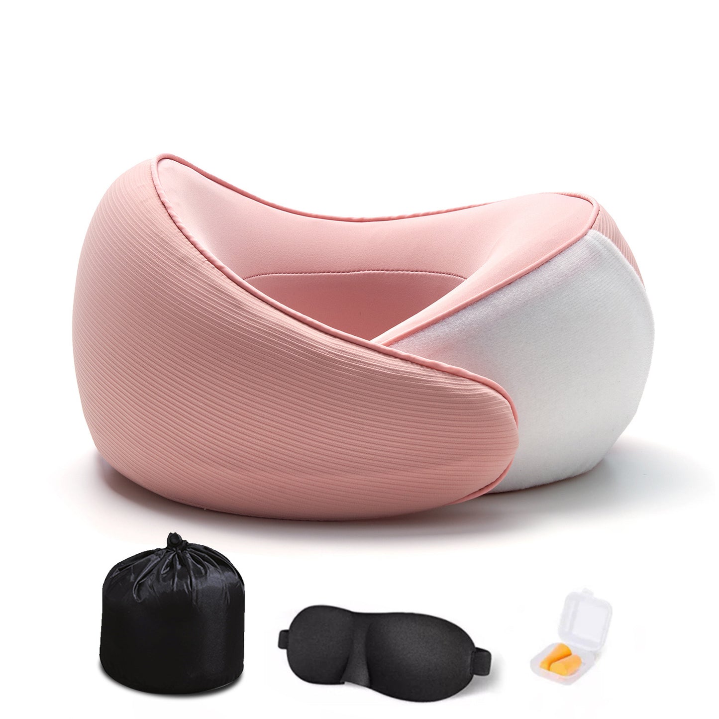 Memory Foam Neck Pillow with Ice Silk Cover