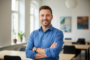 generate a picture of a guy that looks like a founder of a business