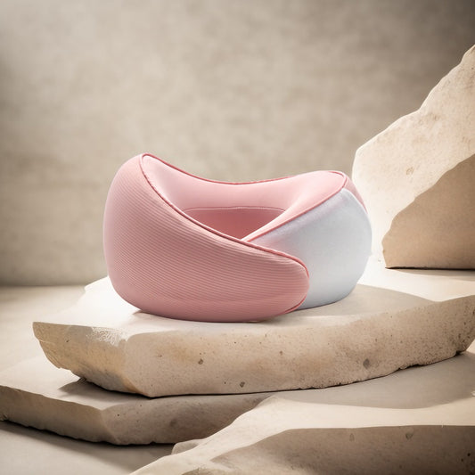 Memory Foam Neck Pillow with Ice Silk Cover